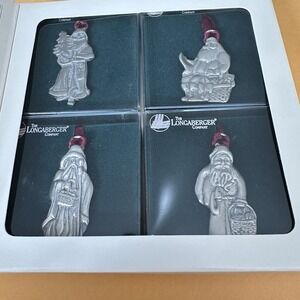 1993 Longaberger 4 Piece‎ Commemorative Santa St. Nick Collection Ornaments NEW